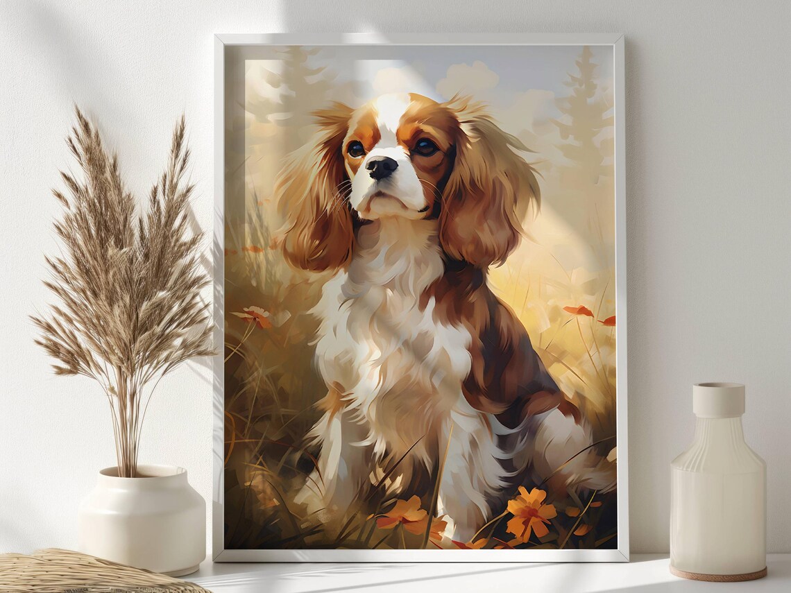 Cavalier King Charles Spaniel Pet Portrait Art Print - Image 2