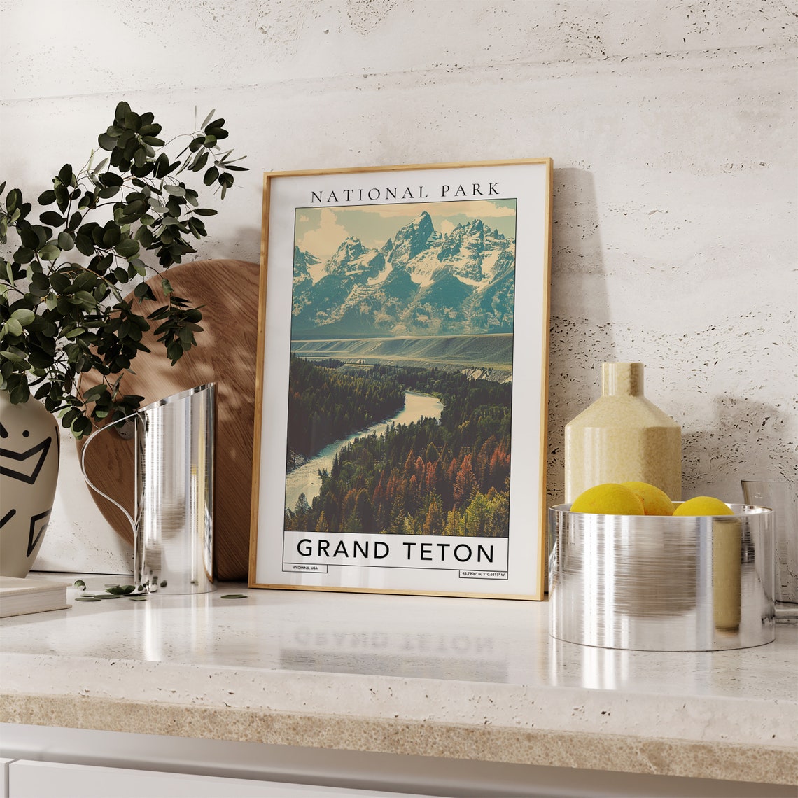 Grand Teton National Park Travel Print Grand Teton Wyoming Print Grand Teton National Park Grand Teton National Park Poster Print - Image 2