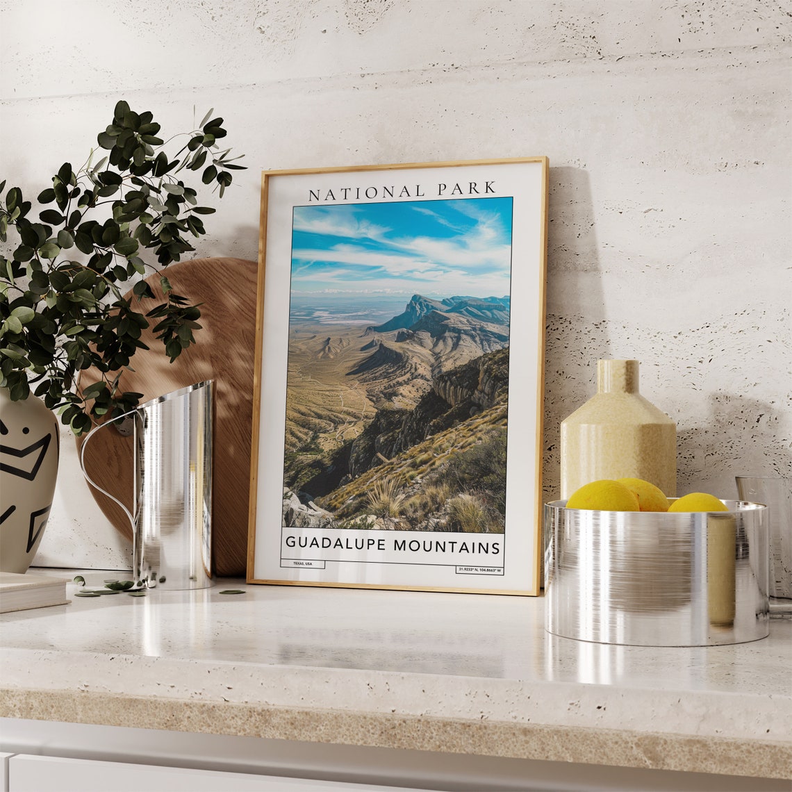 Guadalupe Mountains National Park Travel Print Guadalupe Mountains Texas United States Print Travel Print National Park Wall Art Print - Image 2