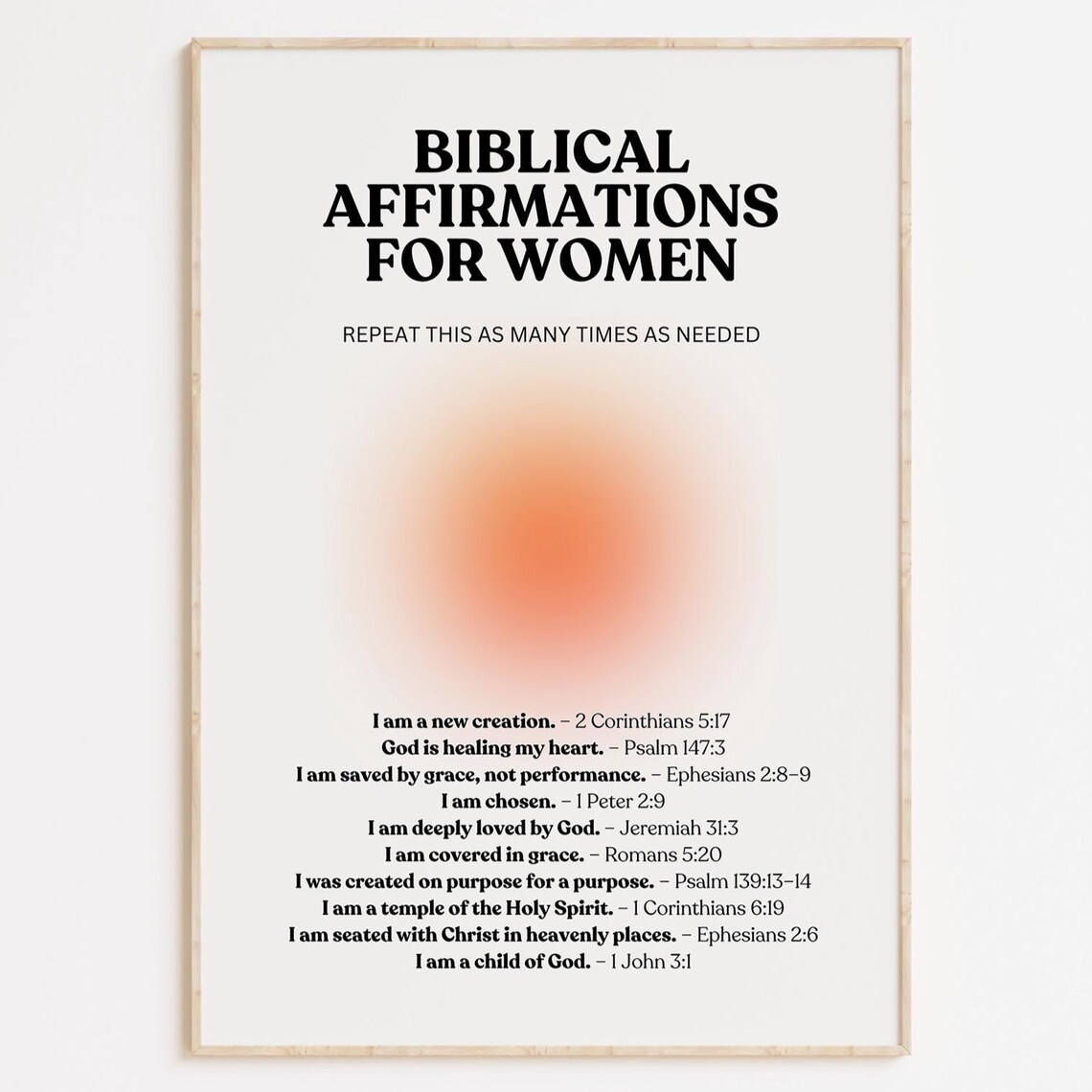 Biblical Affirmations Art Scripture Wall Decor For Women