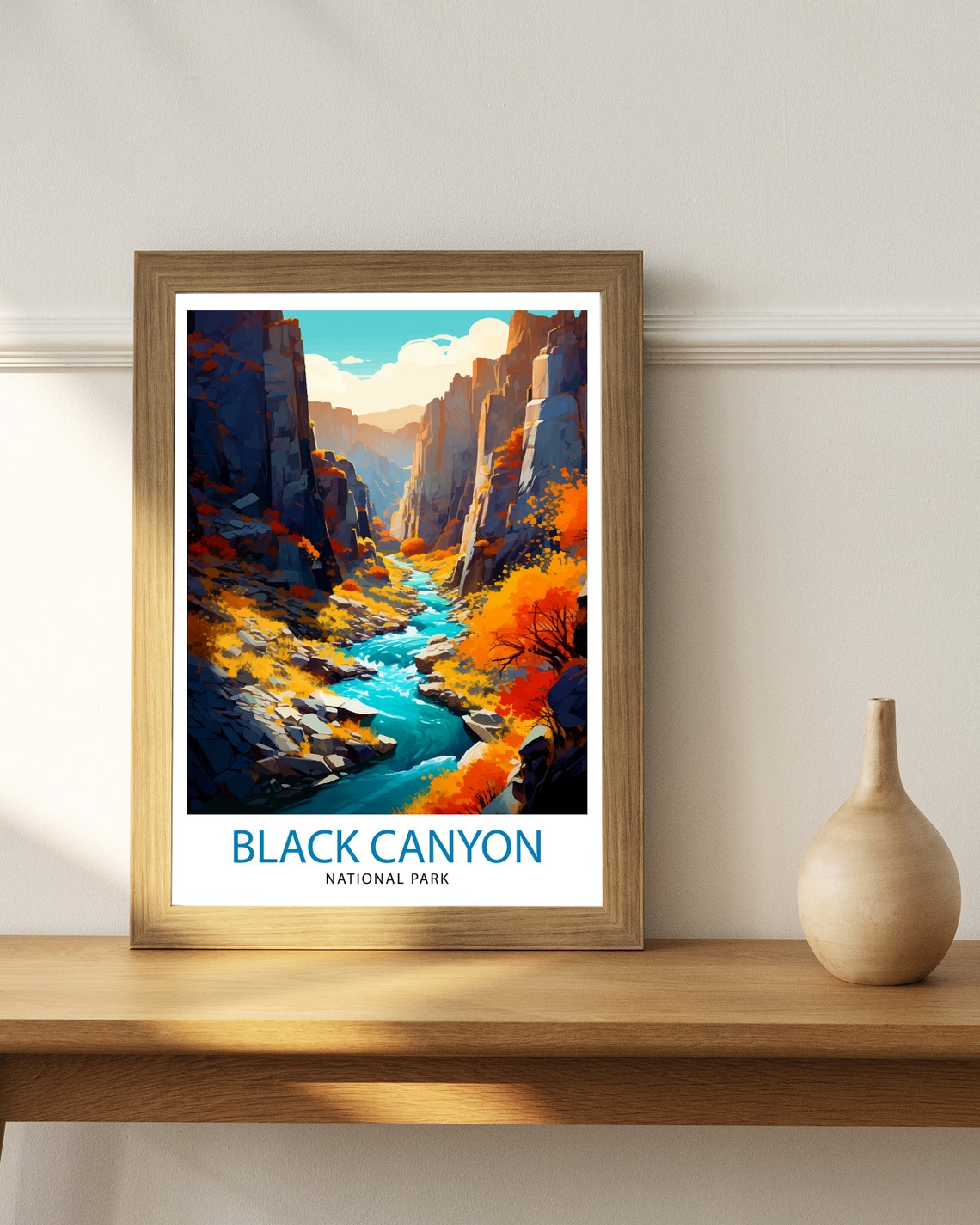 Black Canyon National Park Colorado Travel Print Colorado Wall Decor Black Canyon Poster National Park Travel Prints Colorado Art Print - Image 3