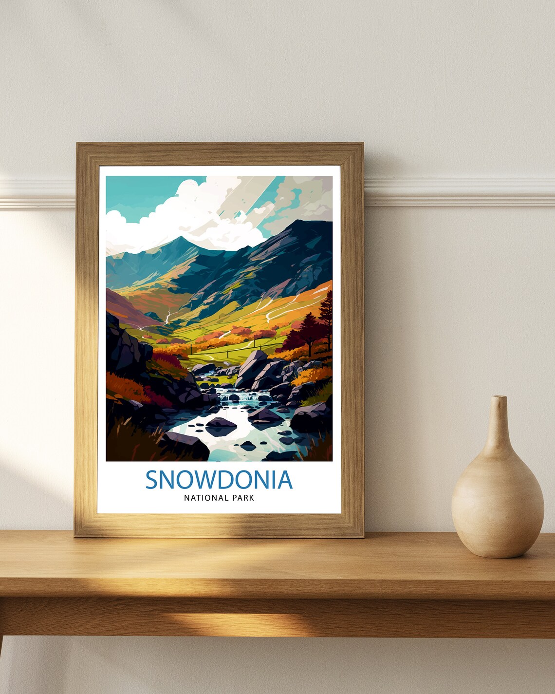 Snowdonia National Park Travel Poster, Mountain Landscape - Image 2