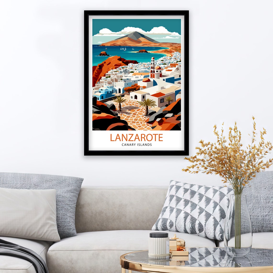 Lanzarote Illustration Travel Poster - Image 2