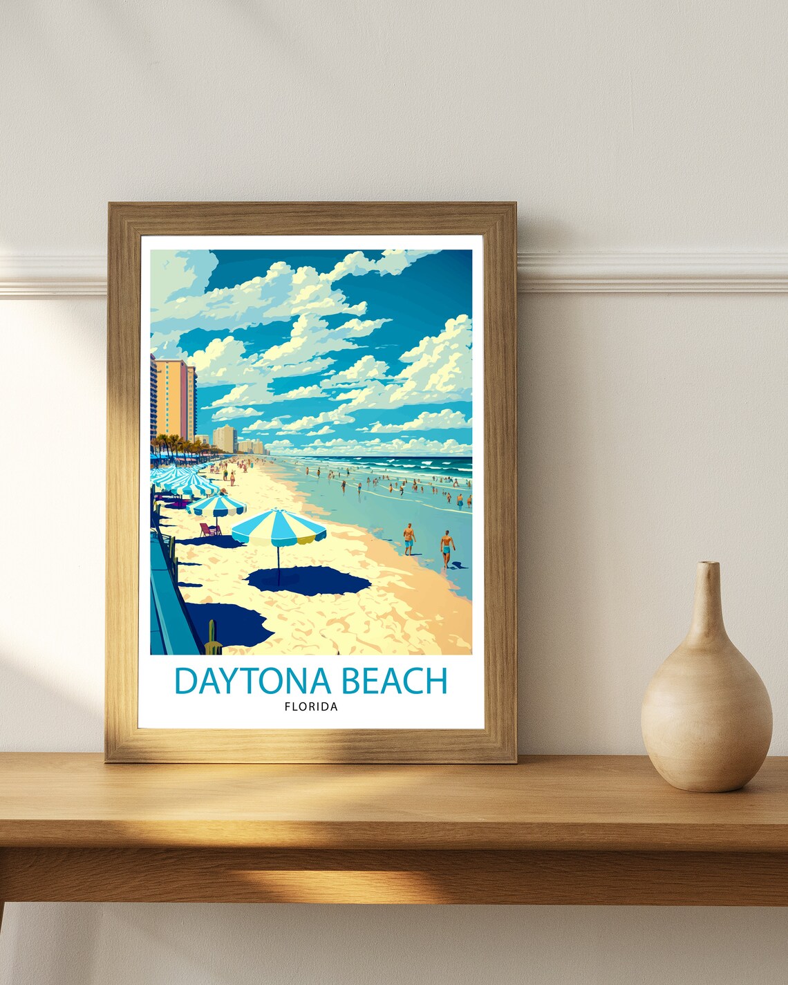 Daytona Beach Travel Print, Florida Poster Art - Image 2