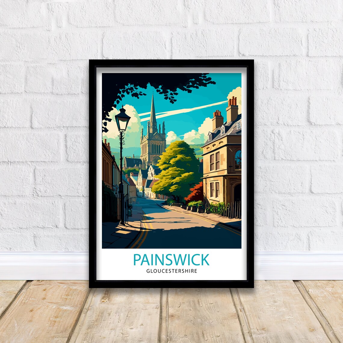 Painswick Gloucestershire Cotswold Church Street Travel Poster - Image 2