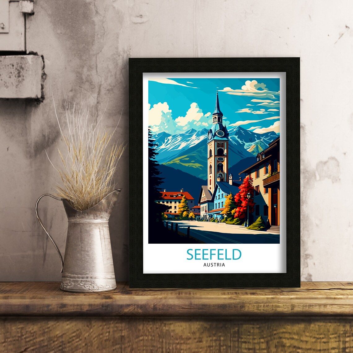 Seefeld Austria Travel Poster, Europe Wall Decor - Image 3