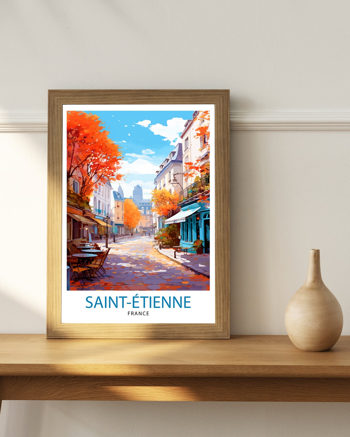 Saint Tienne France Travel Print Saint Tienne Wall Decor Saint Tienne Poster France Travel Prints Saint Tienne Art Print Saint Tienne - Image 2