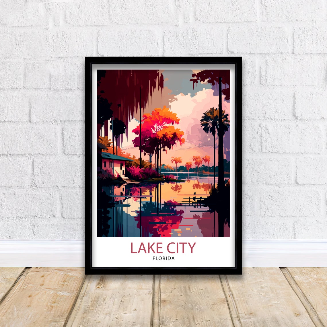 Lake City Florida Travel Print Lake City Wall Art Florida Nature Decor Lake City Landscape Photography Florida Scenic Poster Lake City - Image 2