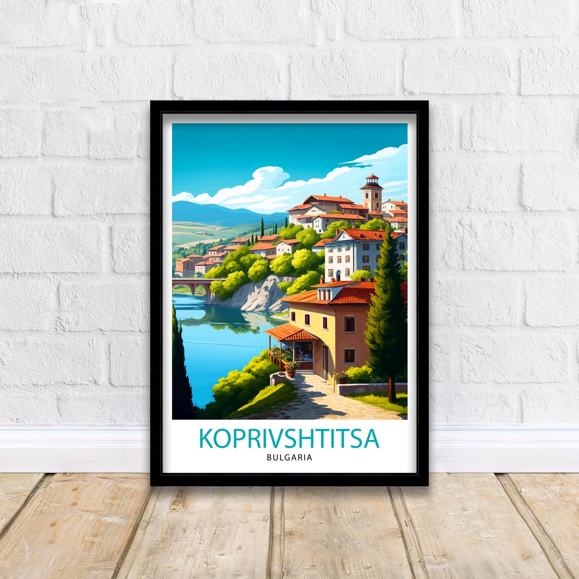 Koprivshtitsa Bulgaria Vintage Travel Poster, Art Print - Image 2