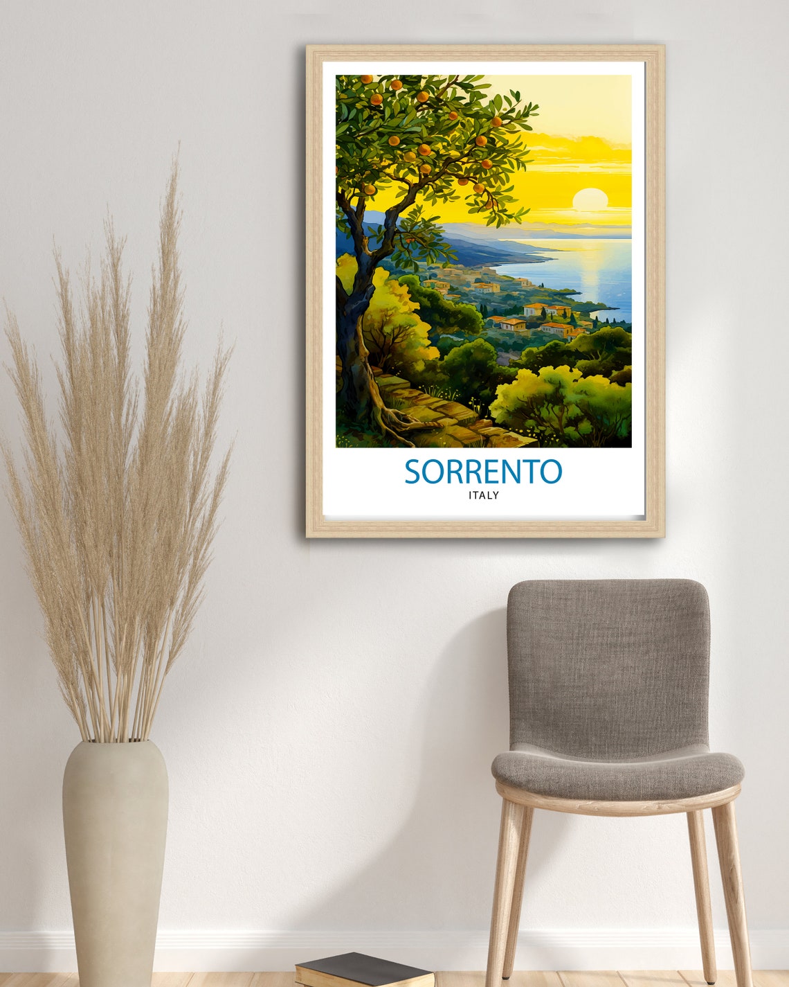 Sorrento Italy Travel Print Sorrento Wall Decor Sorrento Poster Italy Travel Prints Sorrento Art Print Sorrento Italy Illustration - Image 3