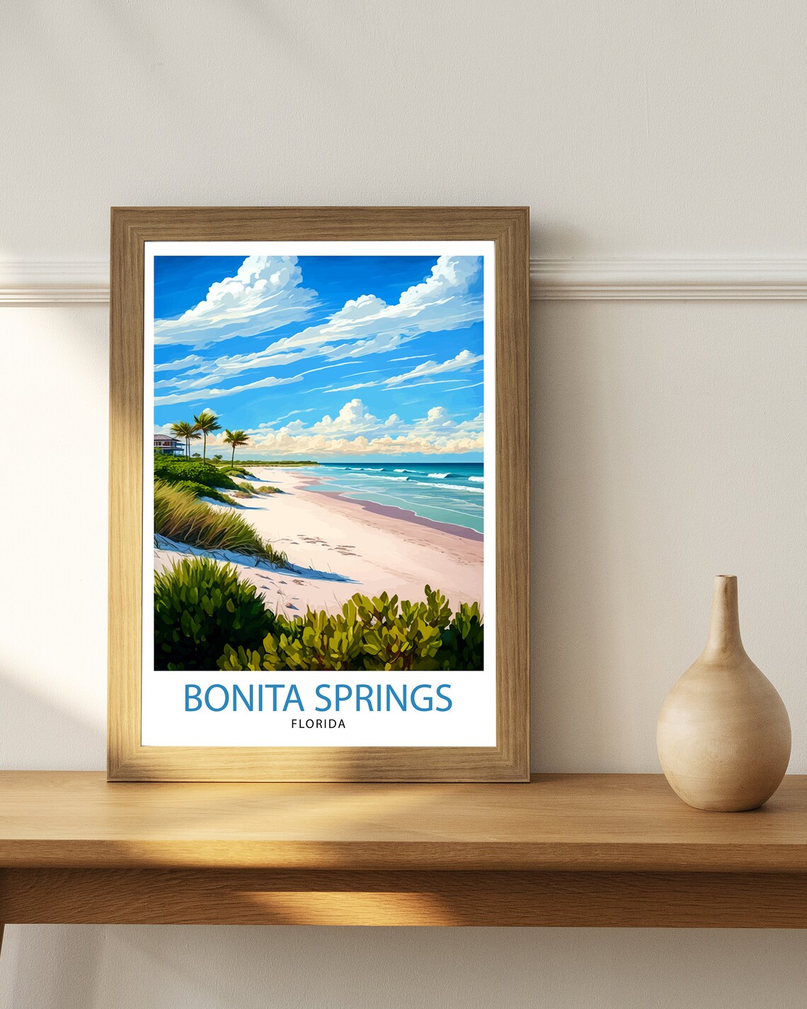 Bonita Springs Florida Travel Poster, Florida Beach - Image 2