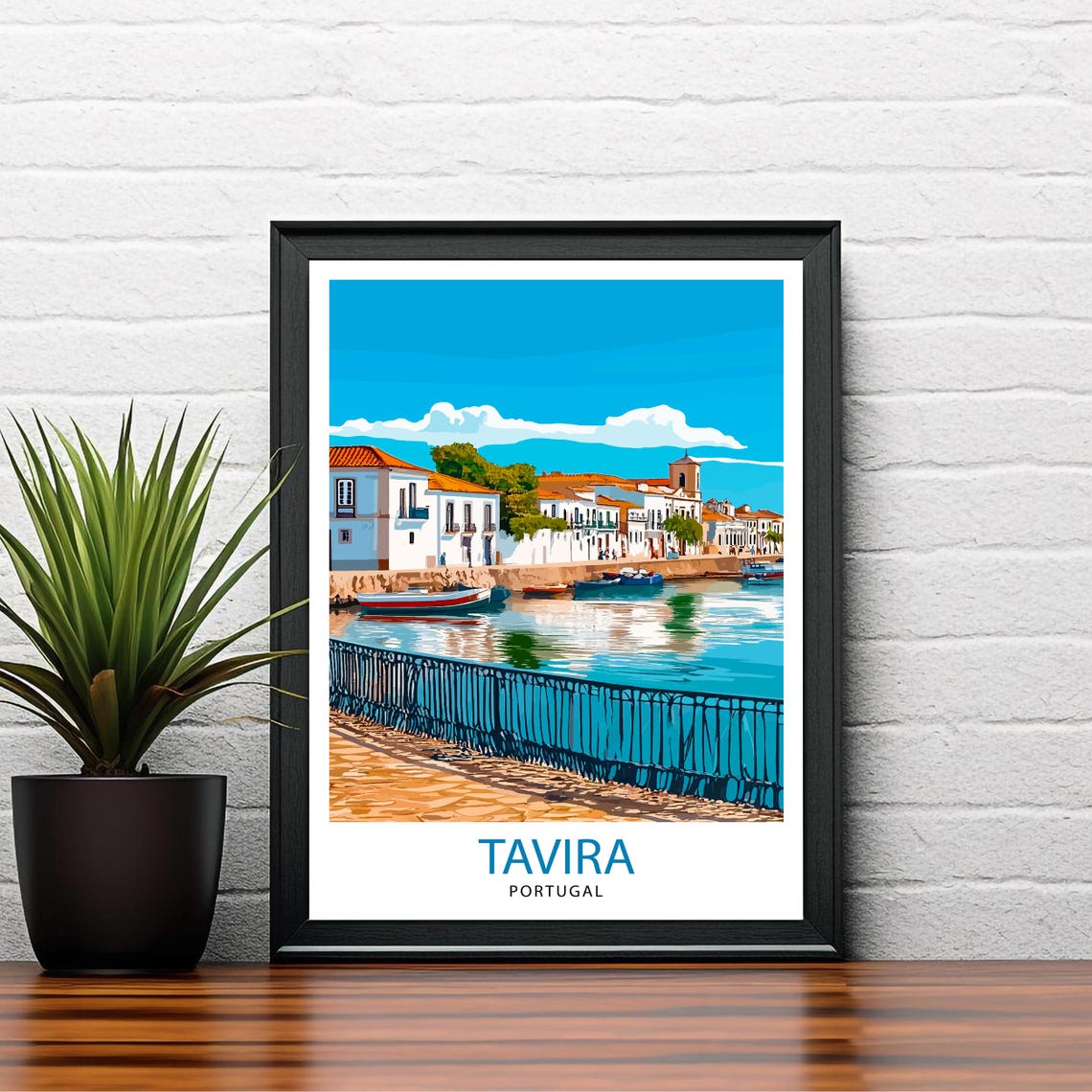 Tavira Portugal Travel Print Wall Decor Wall Art Tavira Wall Hanging Home Dcor Tavira Gift Art Lovers Portuguese Art Lover Gift Print Art - Image 2