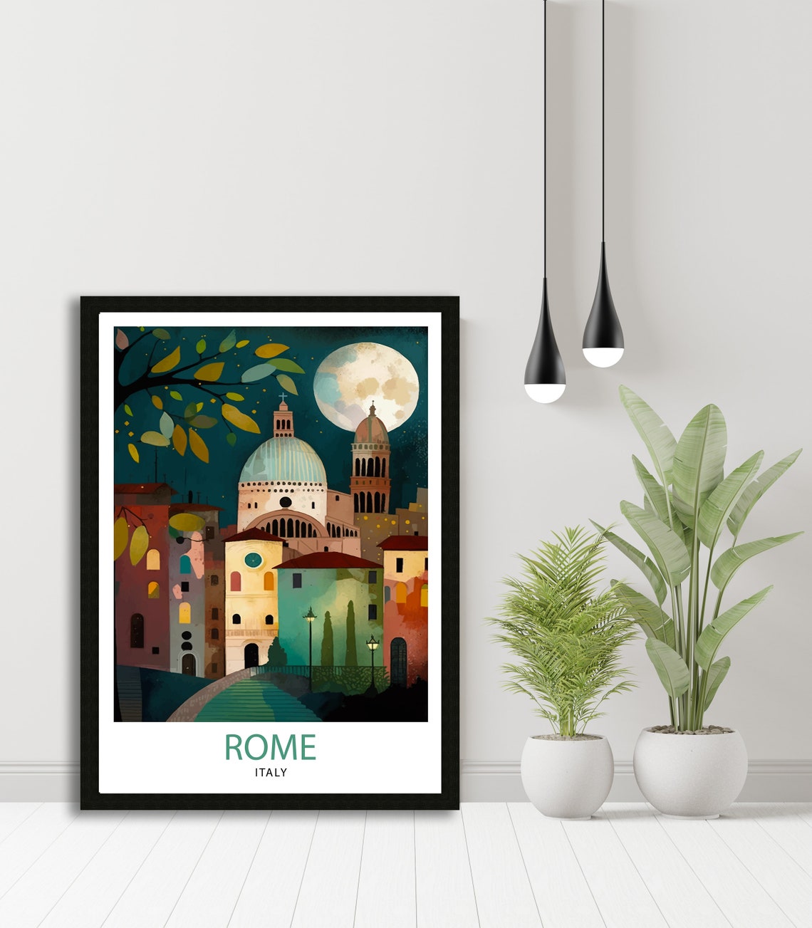 Rome Italy Travel Print Rome Wall Art Rome Poster Italy Travel Prints Rome Art Print Rome Italy Illustration Rome Home Living Decor - Image 2