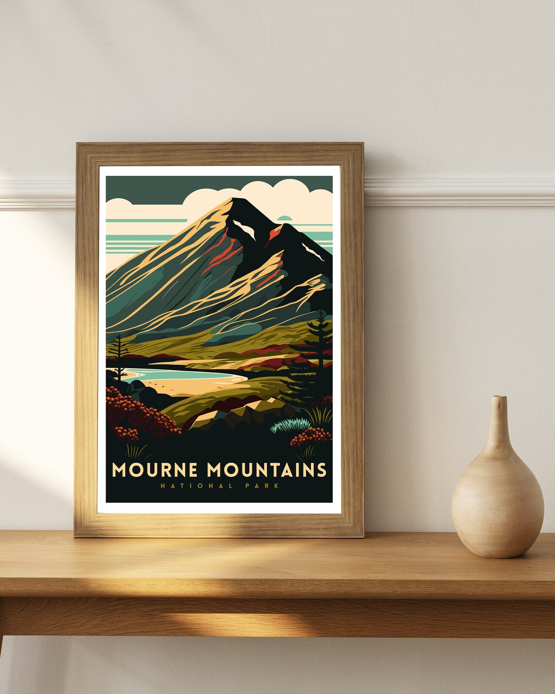 Mourne Mountains Ireland Travel Poster Art Print - Image 3