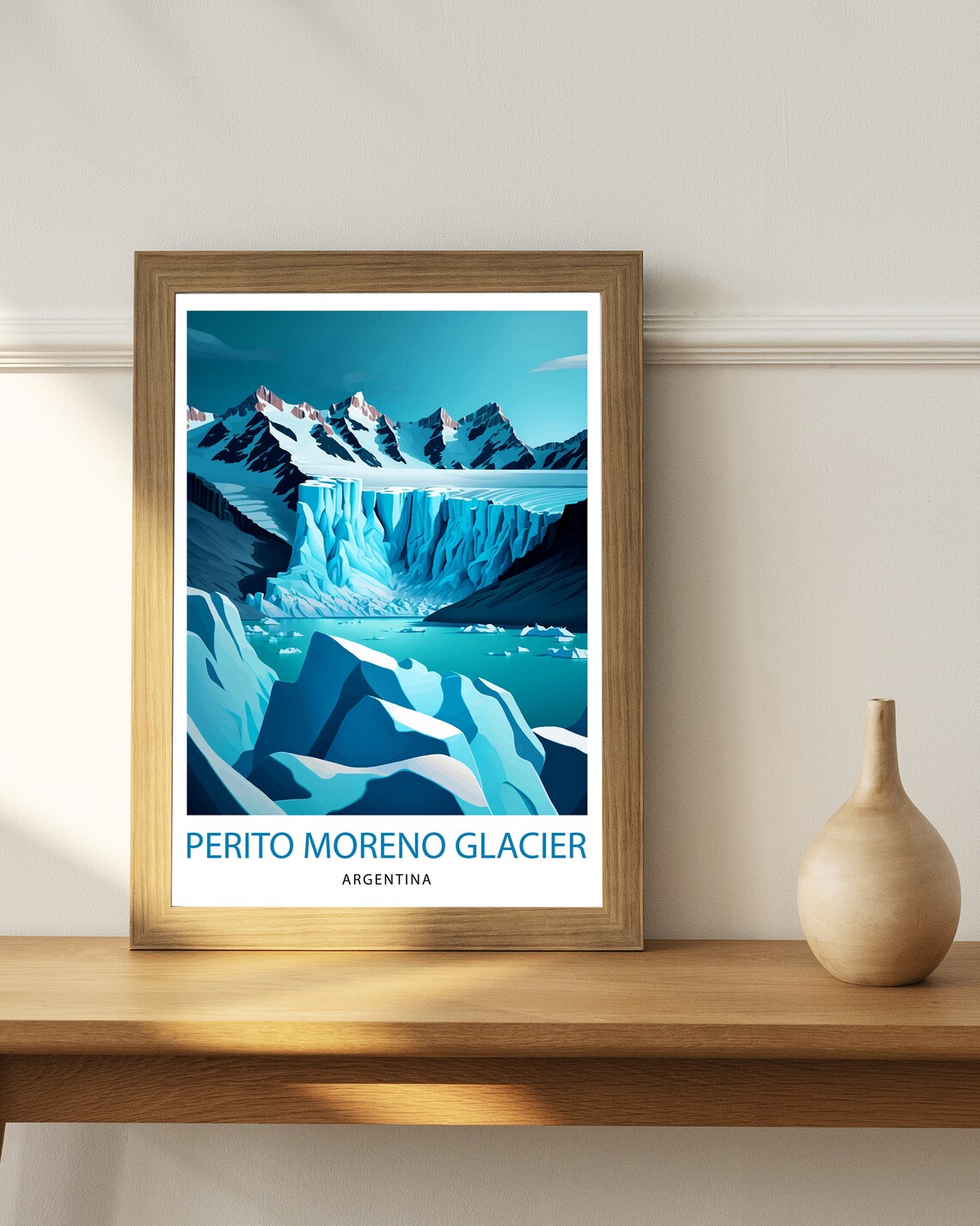 Perito Moreno Glacier Travel Poster, Patagonia Landscape - Image 2