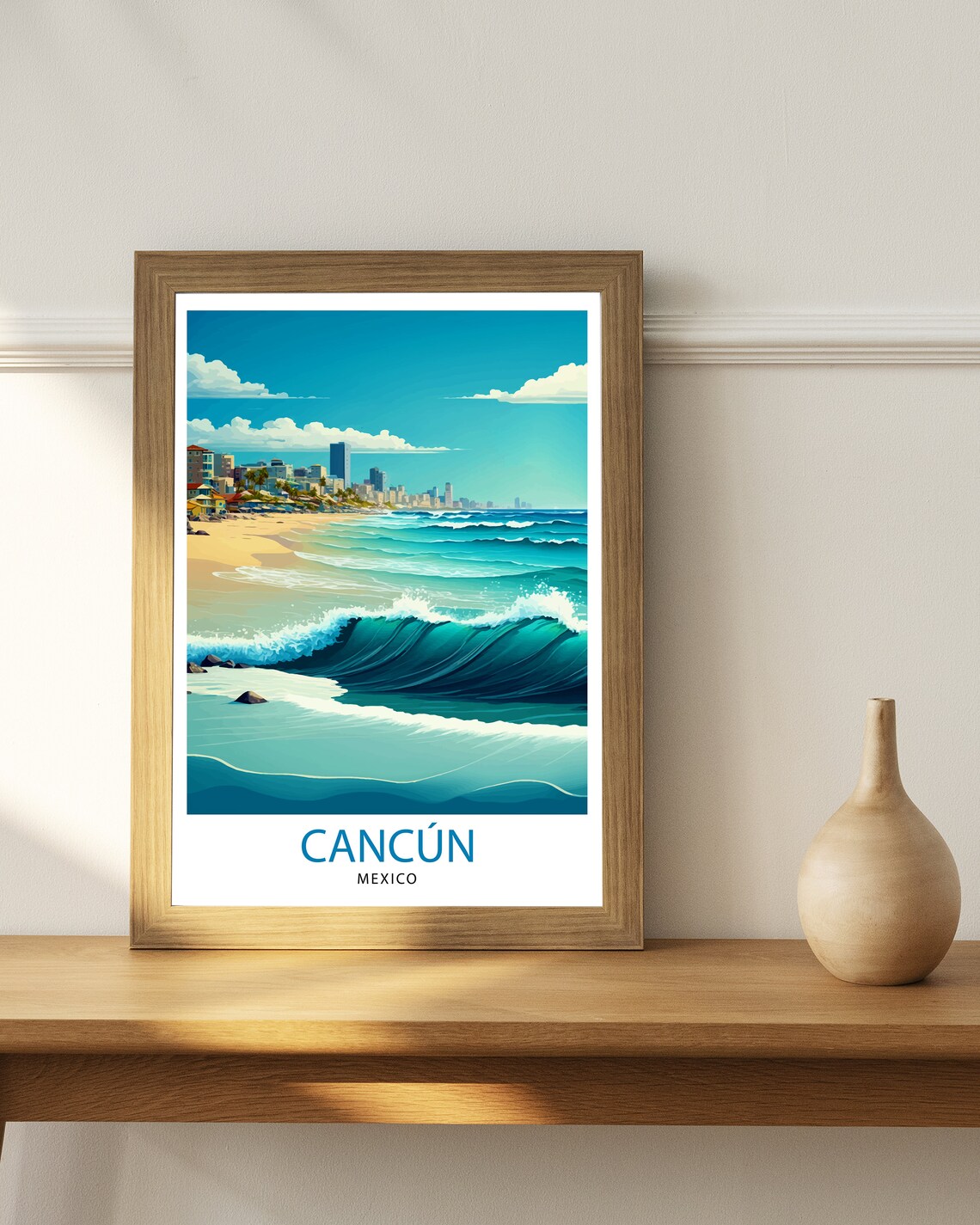 Cancun Mexico Travel Poster, Home Living Decor - Image 2