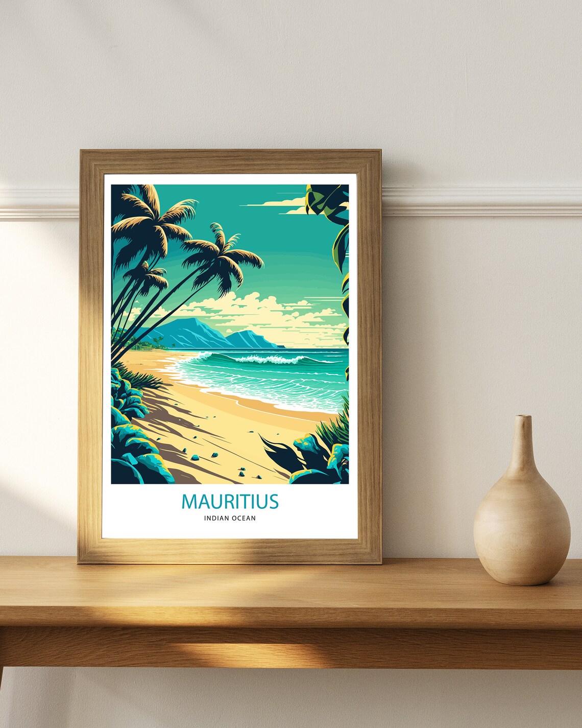 Mauritius Travel Poster, Place-Name Wall Art Print - Image 2