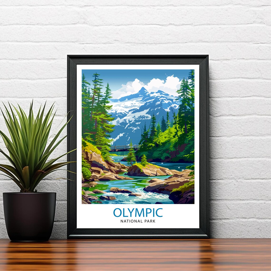Olympic National Park Washington Travel Poster - Image 2