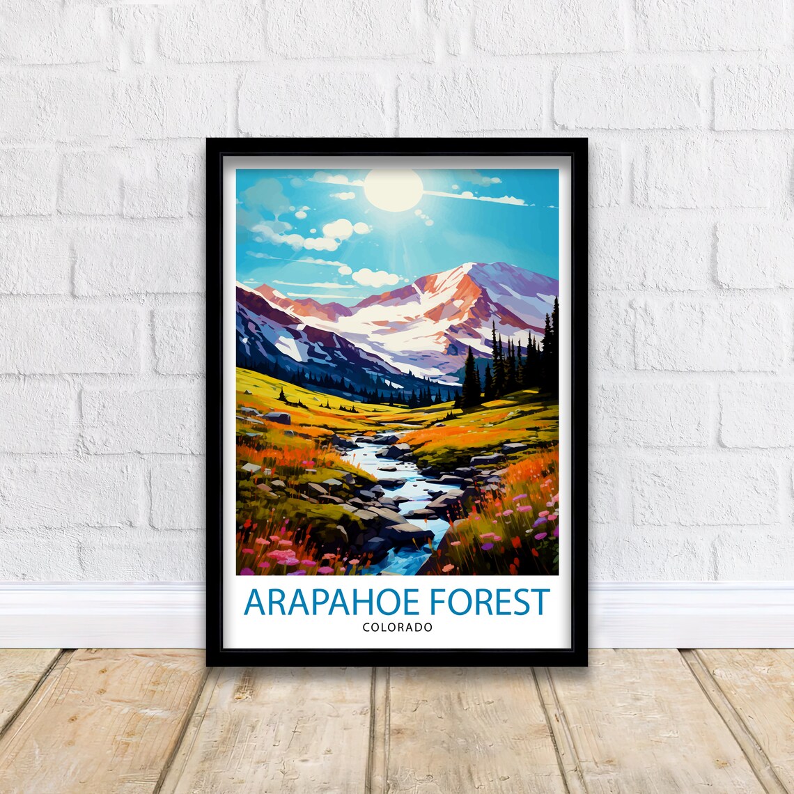Arapaho National Forest Colorado Travel Poster - Image 2