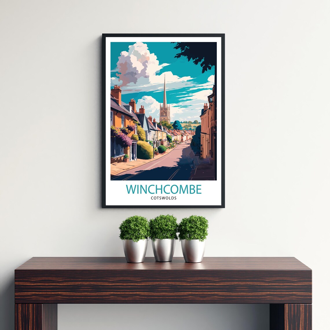 Winchcombe Travel Poster, Cotswolds Landscape - Image 3