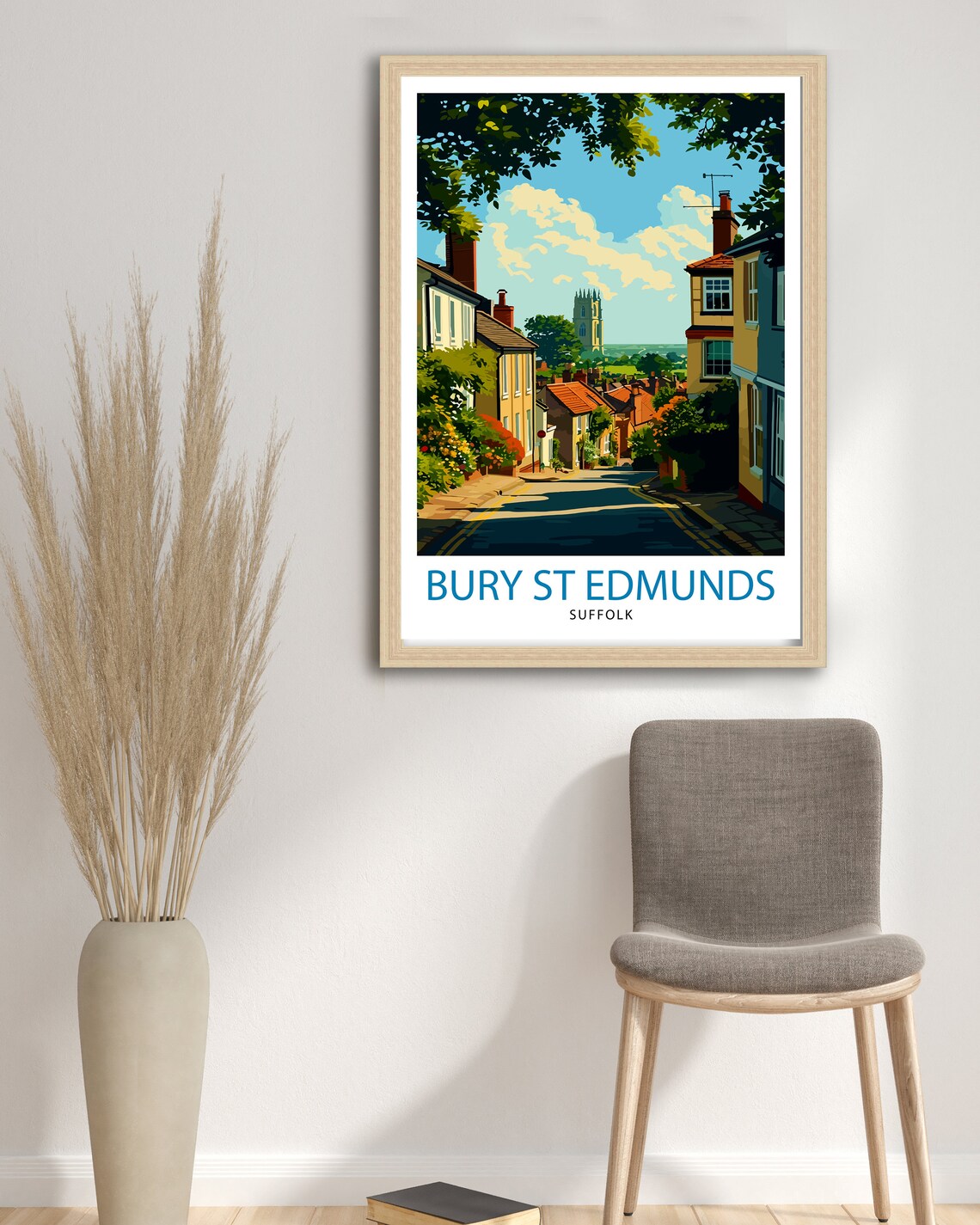 Bury St Edmunds Historic Suffolk Travel Poster - Image 2