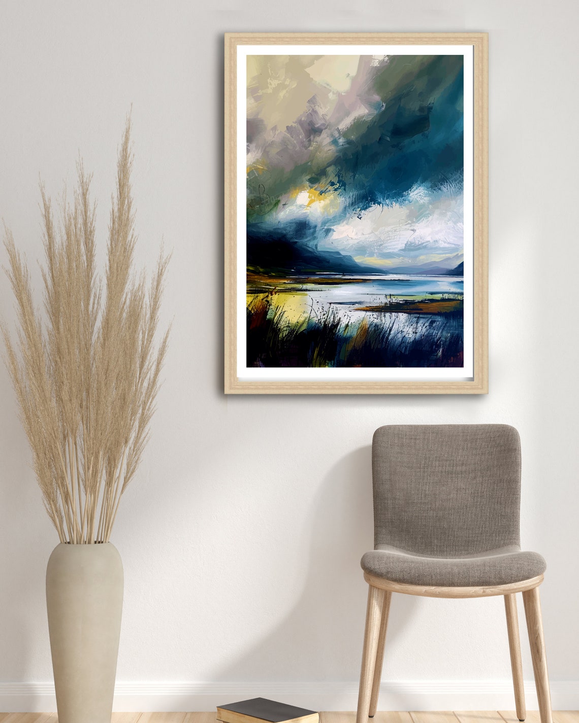 Glencoe Scottish Highlands Moody Abstract Highland Loch Poster - Image 2