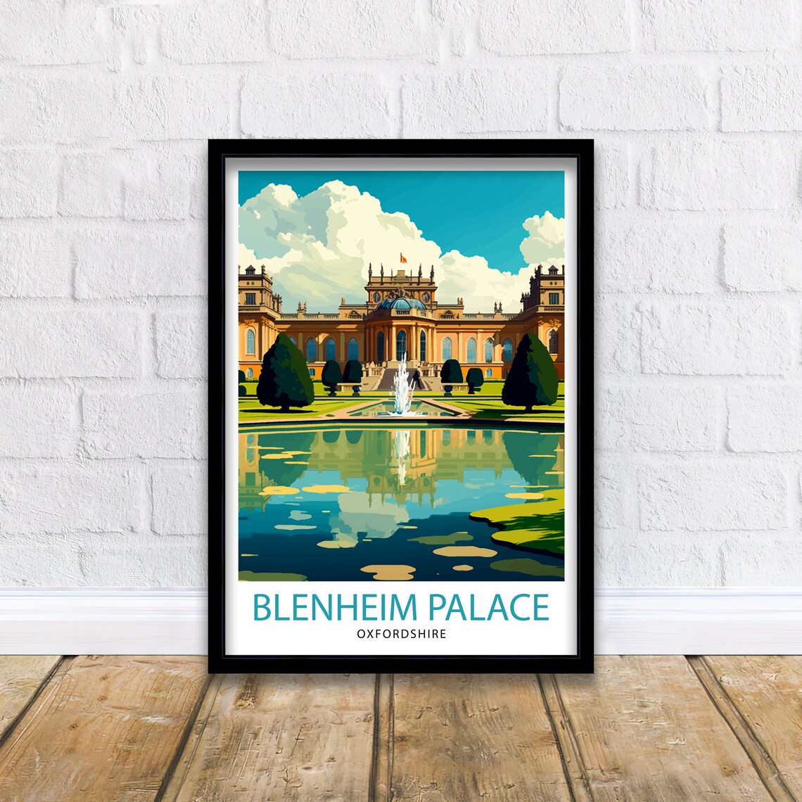 Blenheim Palace Travel Poster, England Travel Print - Image 3