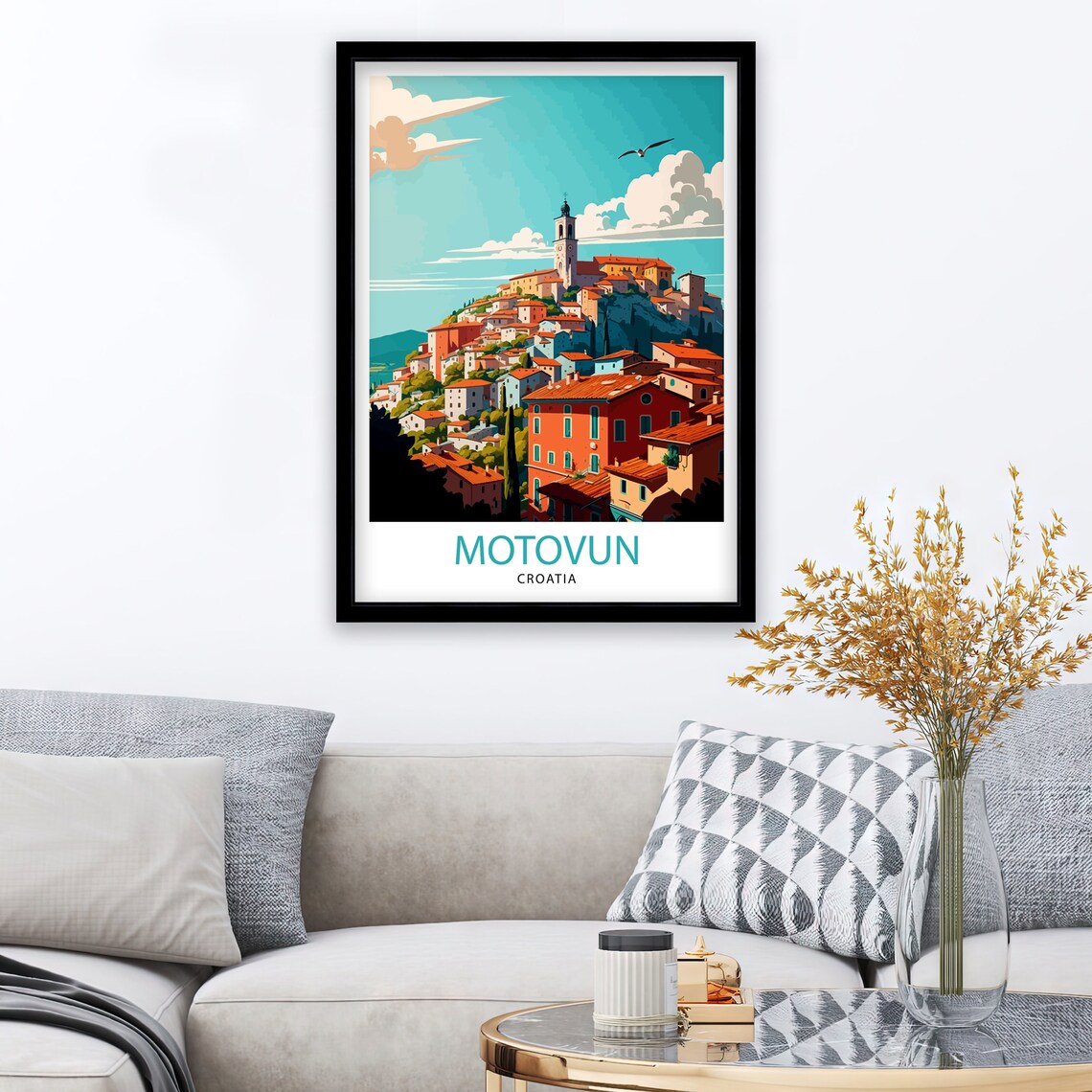 Motovun Croatia Travel Poster, Europe Wall Decor - Image 2