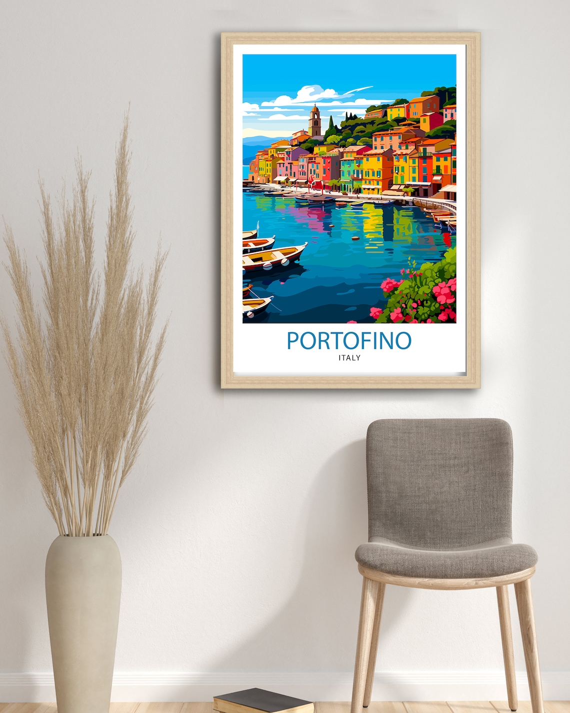 Portofino Italy Travel Poster, Portofino Wall Decor - Image 3
