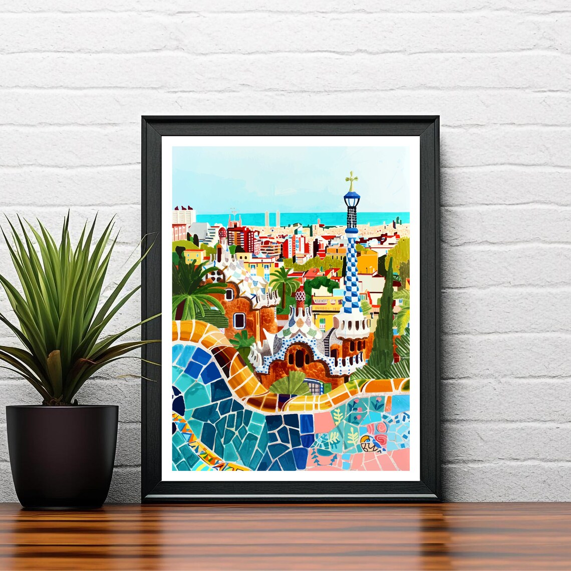 Barcelona Spain Travel Poster, Home Decor Print - Image 2