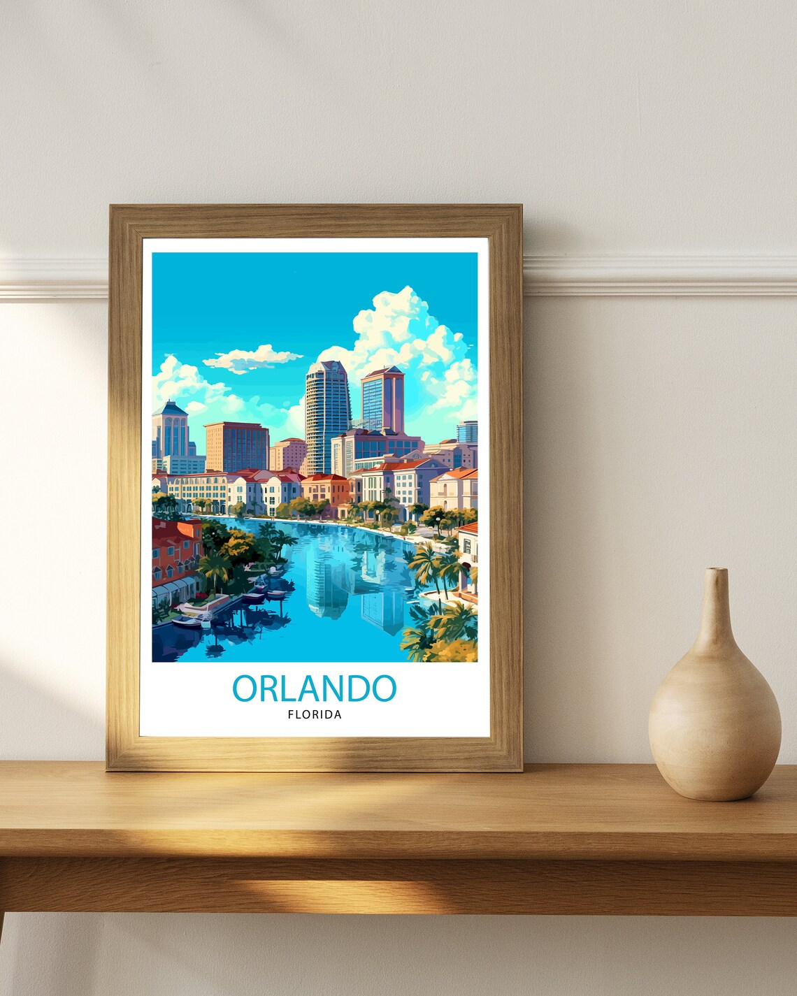 Orlando Florida Travel Poster, Home Living Decor - Image 2