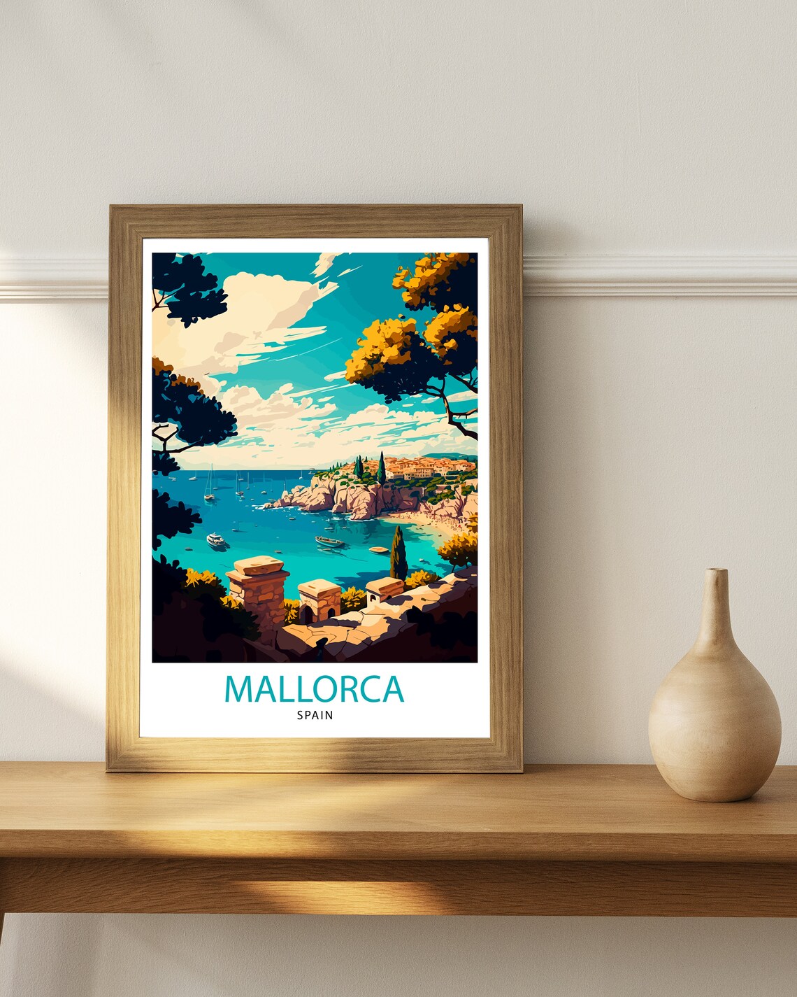 Mallorca Spain Travel Poster, Mallorca Wall Art - Image 3