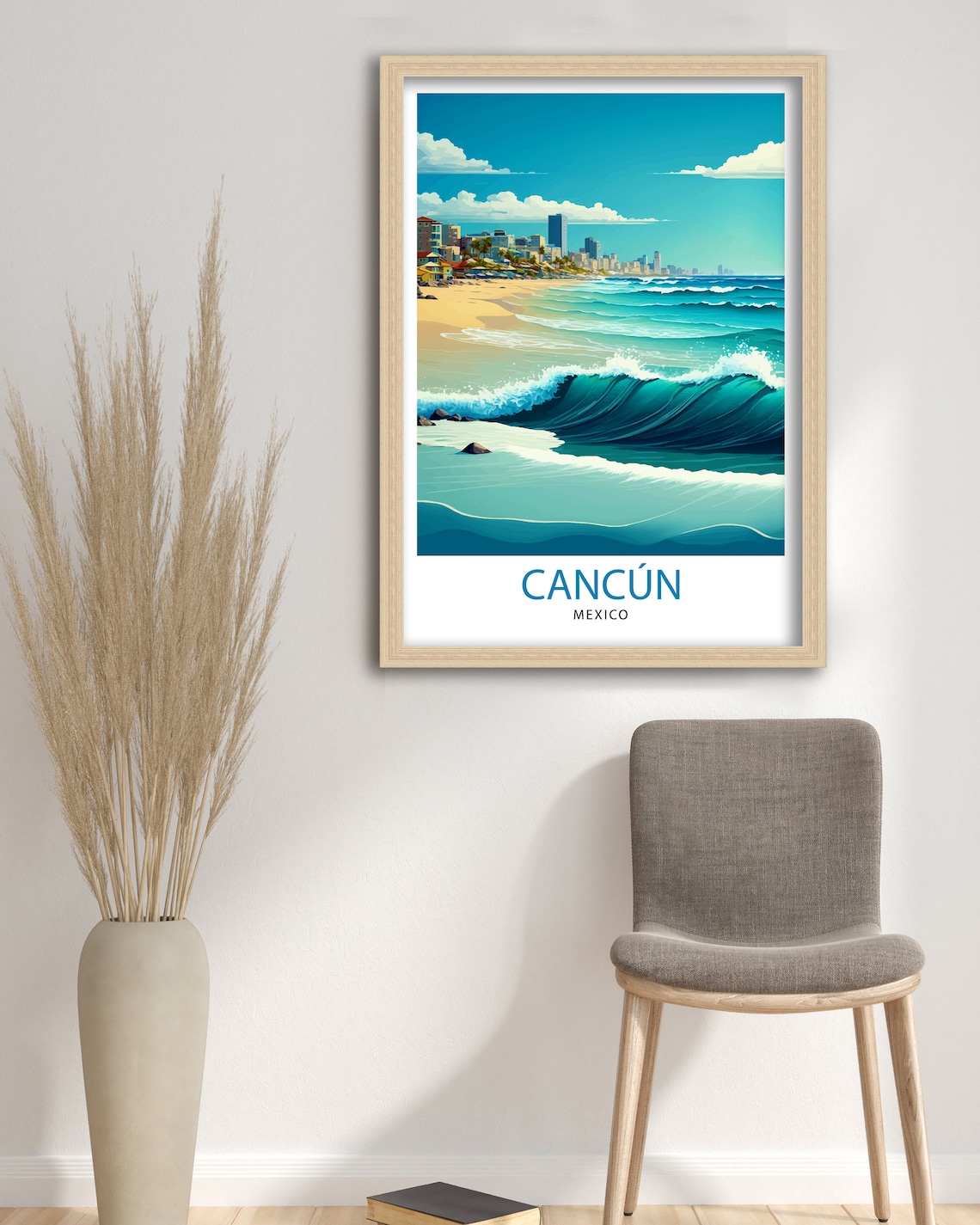 Cancun Mexico Travel Poster, Home Living Decor - Image 3