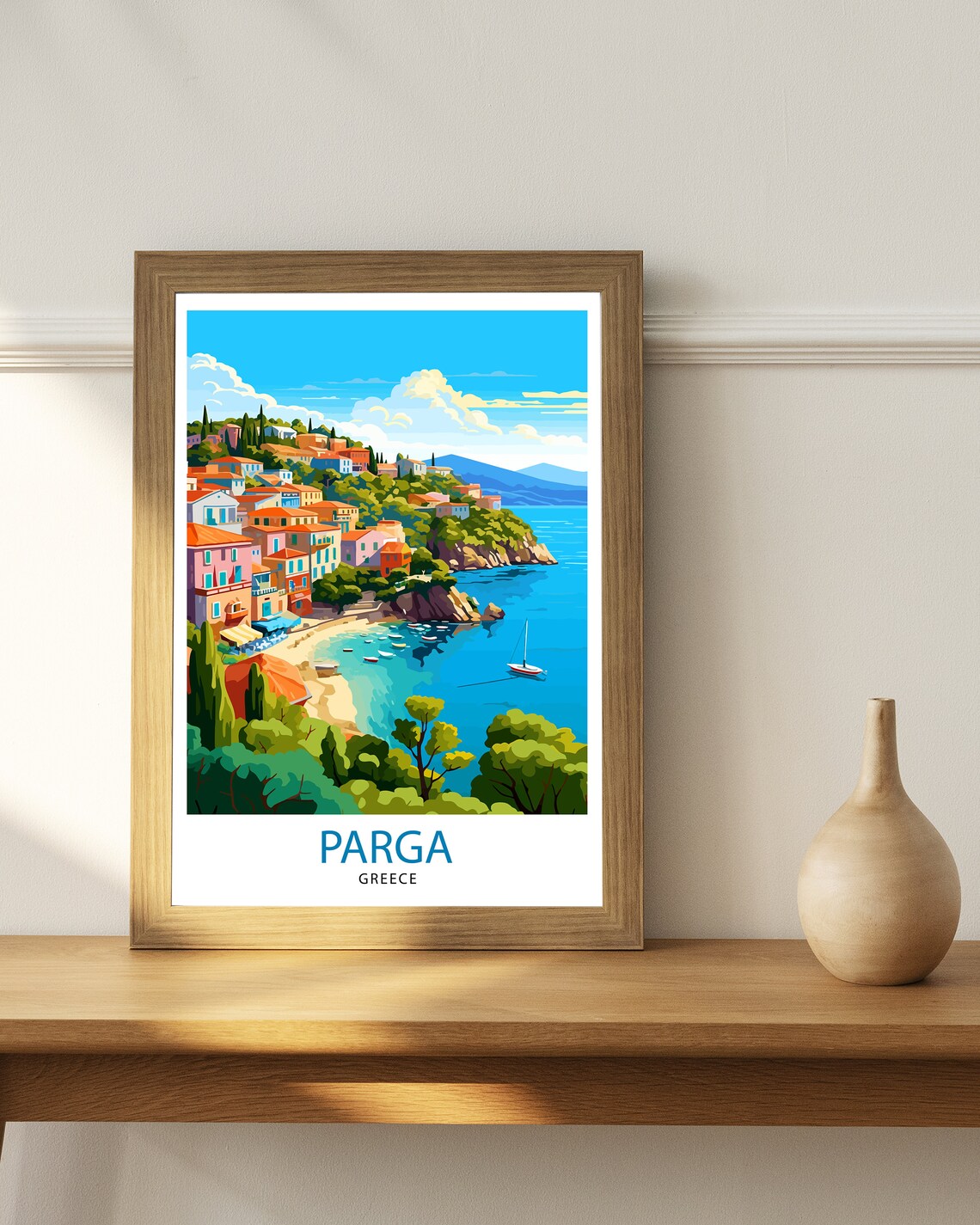 Parga Greece Travel Poster, Europe Wall Decor - Image 3