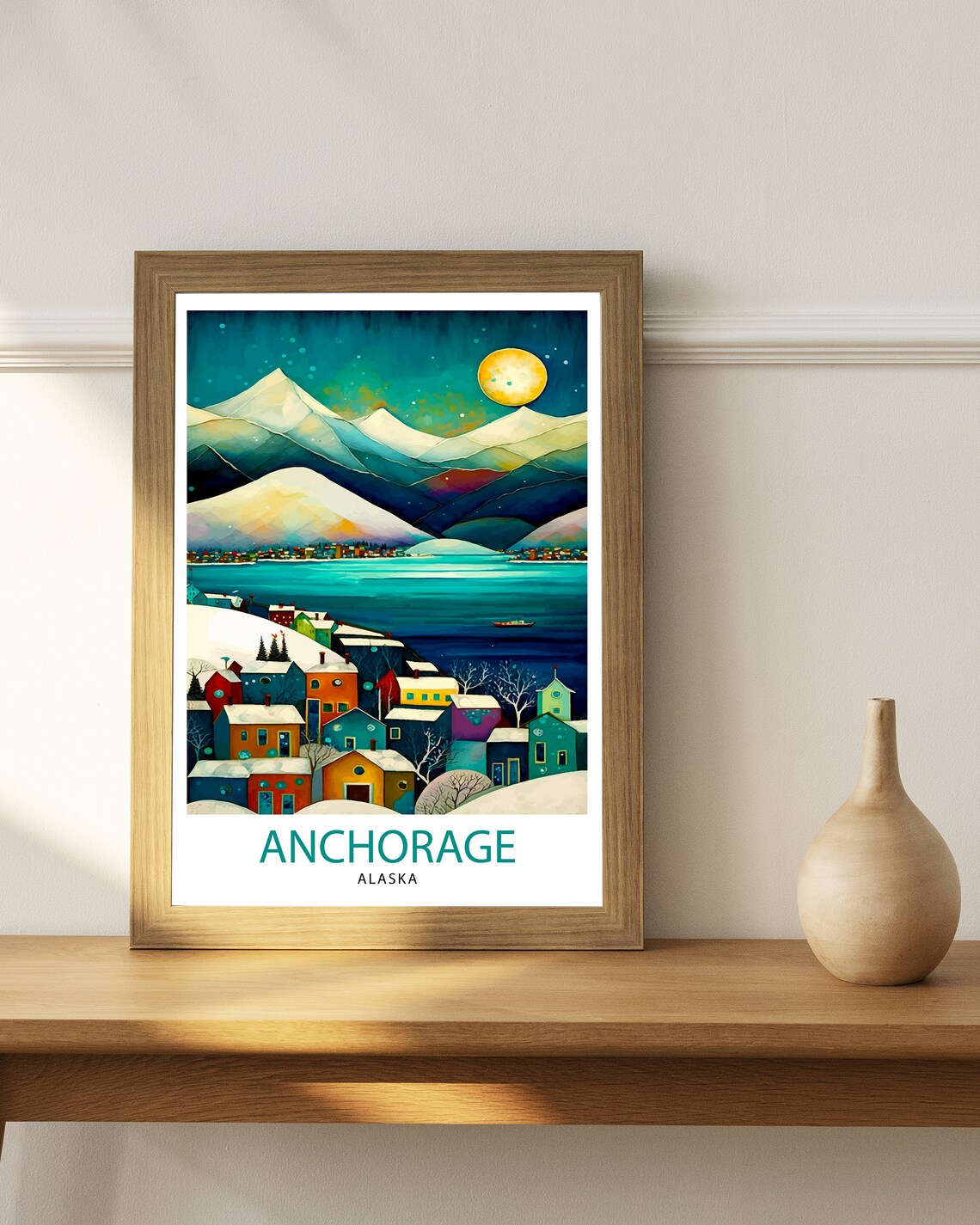 Anchorage Alaska Travel Poster, Wall Decor Art Print - Image 2