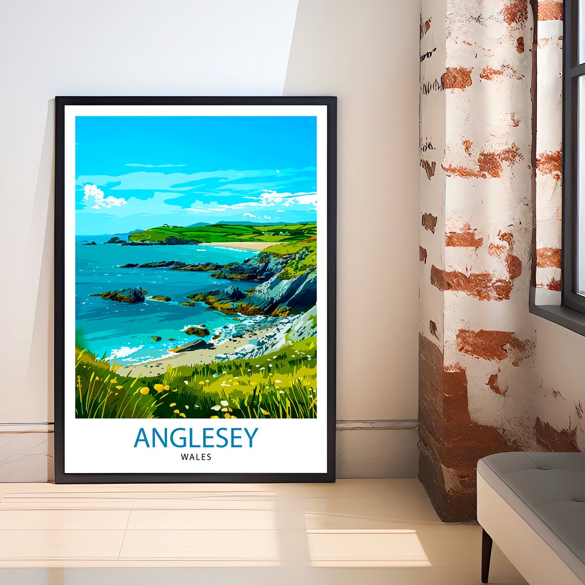 Anglesey Wales Travel Poster, Welsh Wall Decor - Image 3
