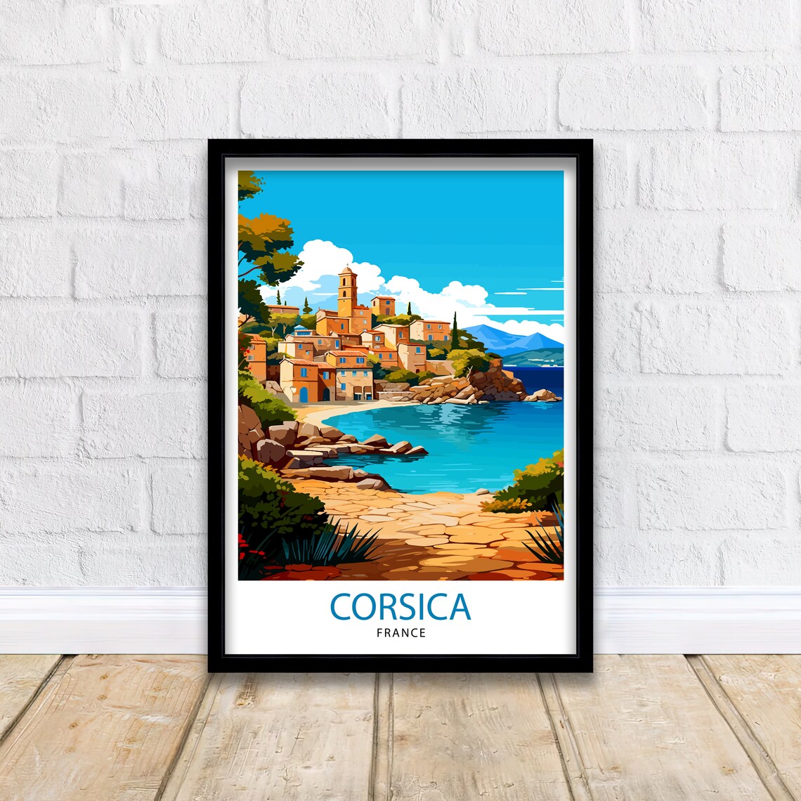 Corsica France Travel Poster, Europe Wall Decor - Image 2