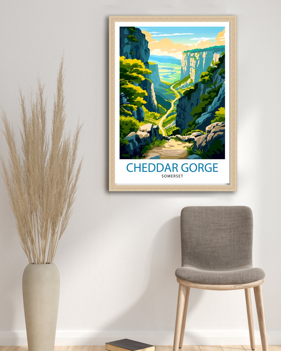 Cheddar Gorge Travel Print, Somerset Landscape - Image 2