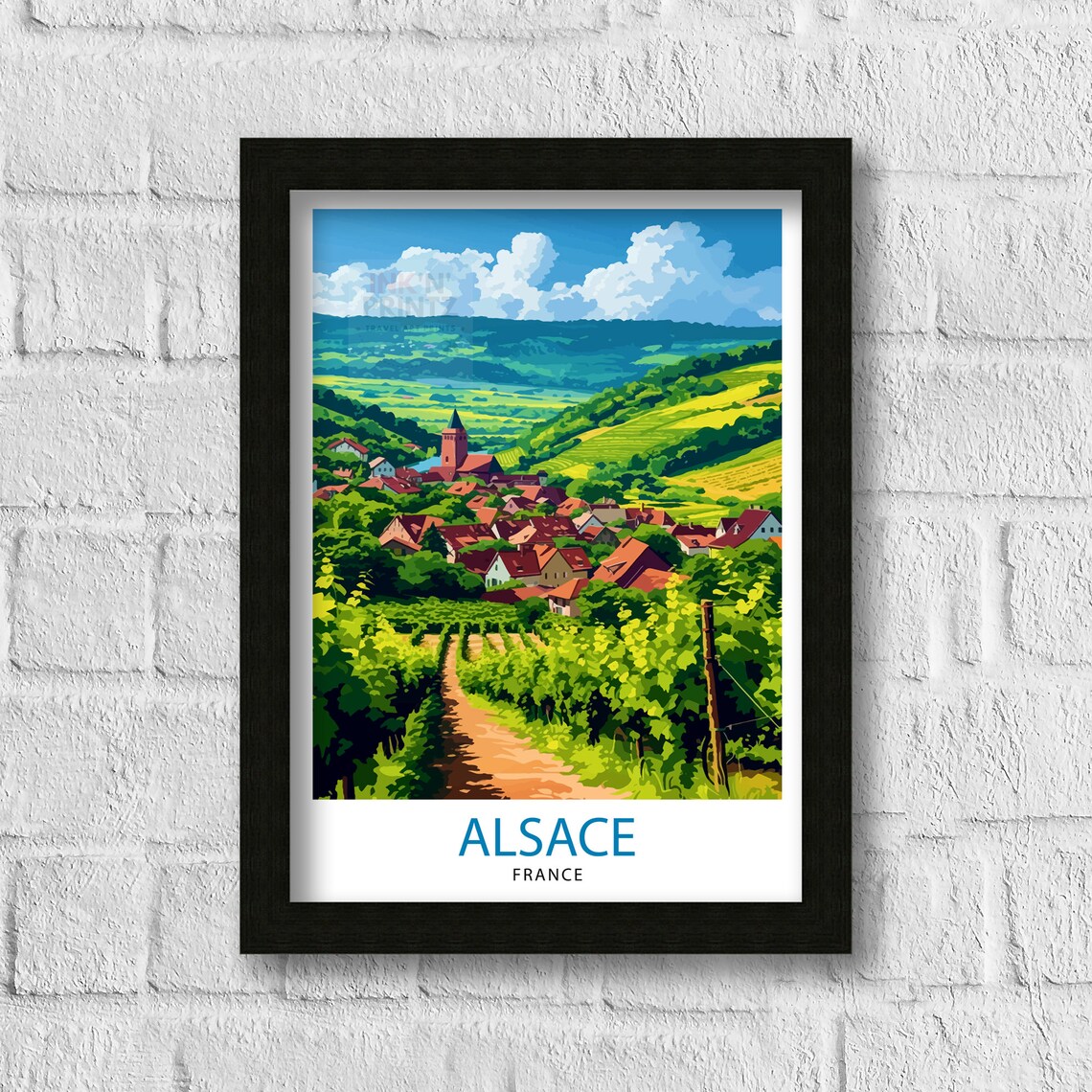 Alsace France Travel Poster, Europe Wall Art - Image 3