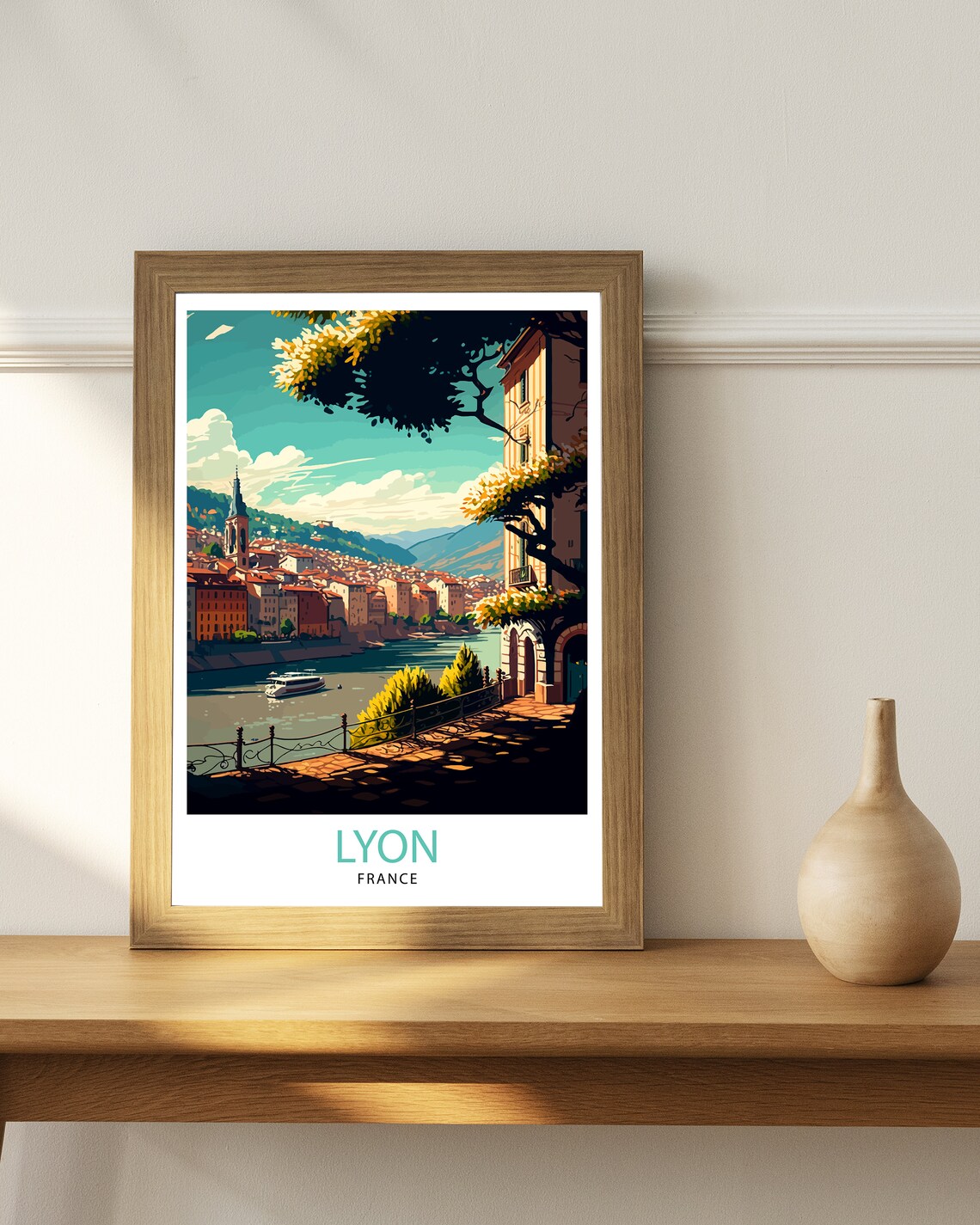 Lyon France Travel Poster, Europe Wall Decor - Image 2