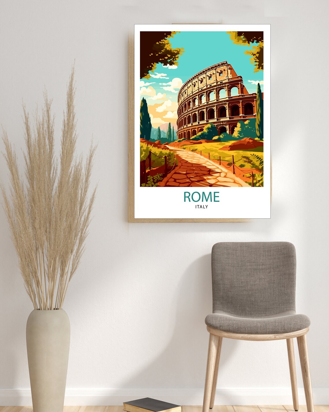 Rome Italy Travel Poster, Rome Wall Decor - Image 3