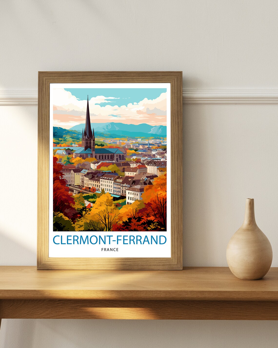 Clermont-Ferrand France Travel Poster, Europe - Image 3