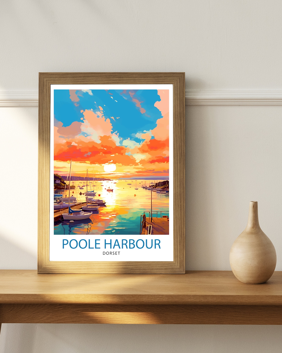 Poole Harbour Dorset Travel Poster, Wall Decor - Image 2