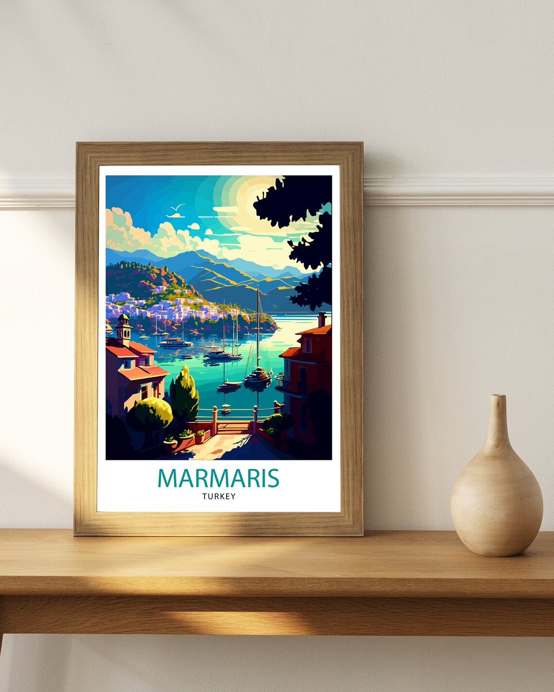 Marmaris Turkey Travel Poster, Europe Wall Art - Image 3