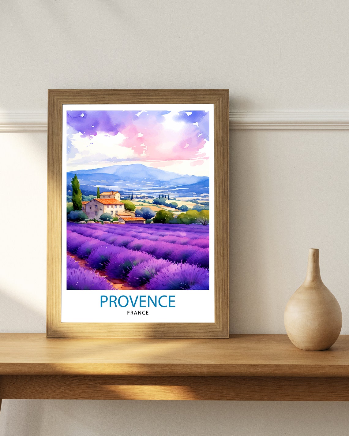 Provence France Travel Print Provence Wall Decor Provence Home Living Decor Provence France Illustration Travel Poster Gift For Provence - Image 2