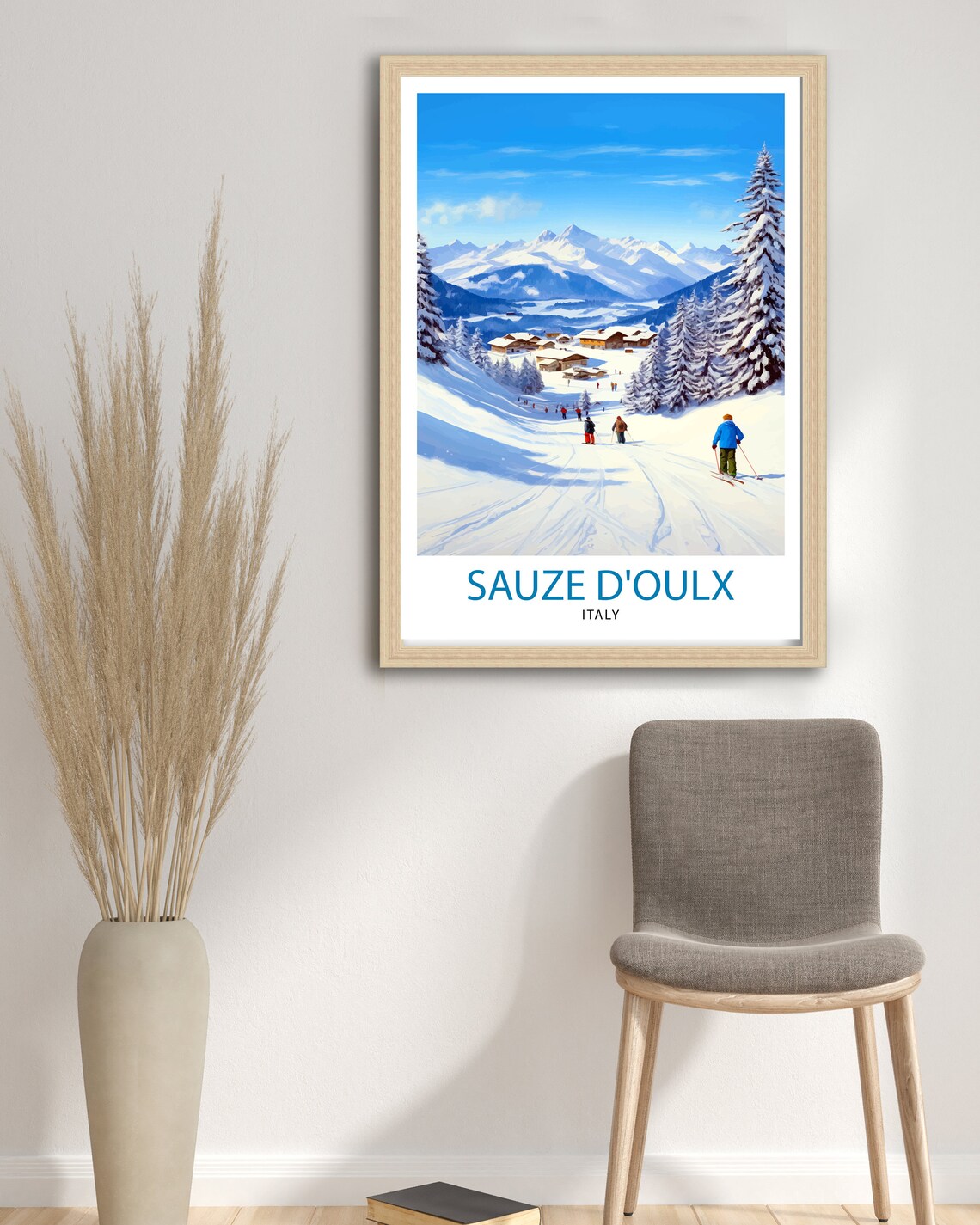 Sauze Doulx Italy Travel Poster, European Wall Decor - Image 3