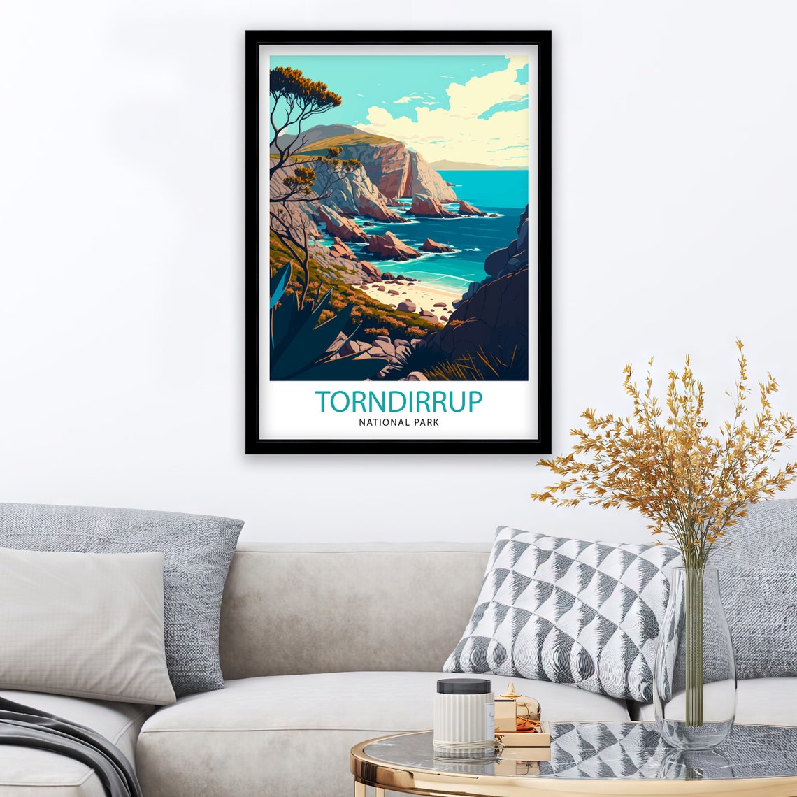 Torndirrup National Park Rugged Cliffs Hidden Beach Coastal Poster - Image 3
