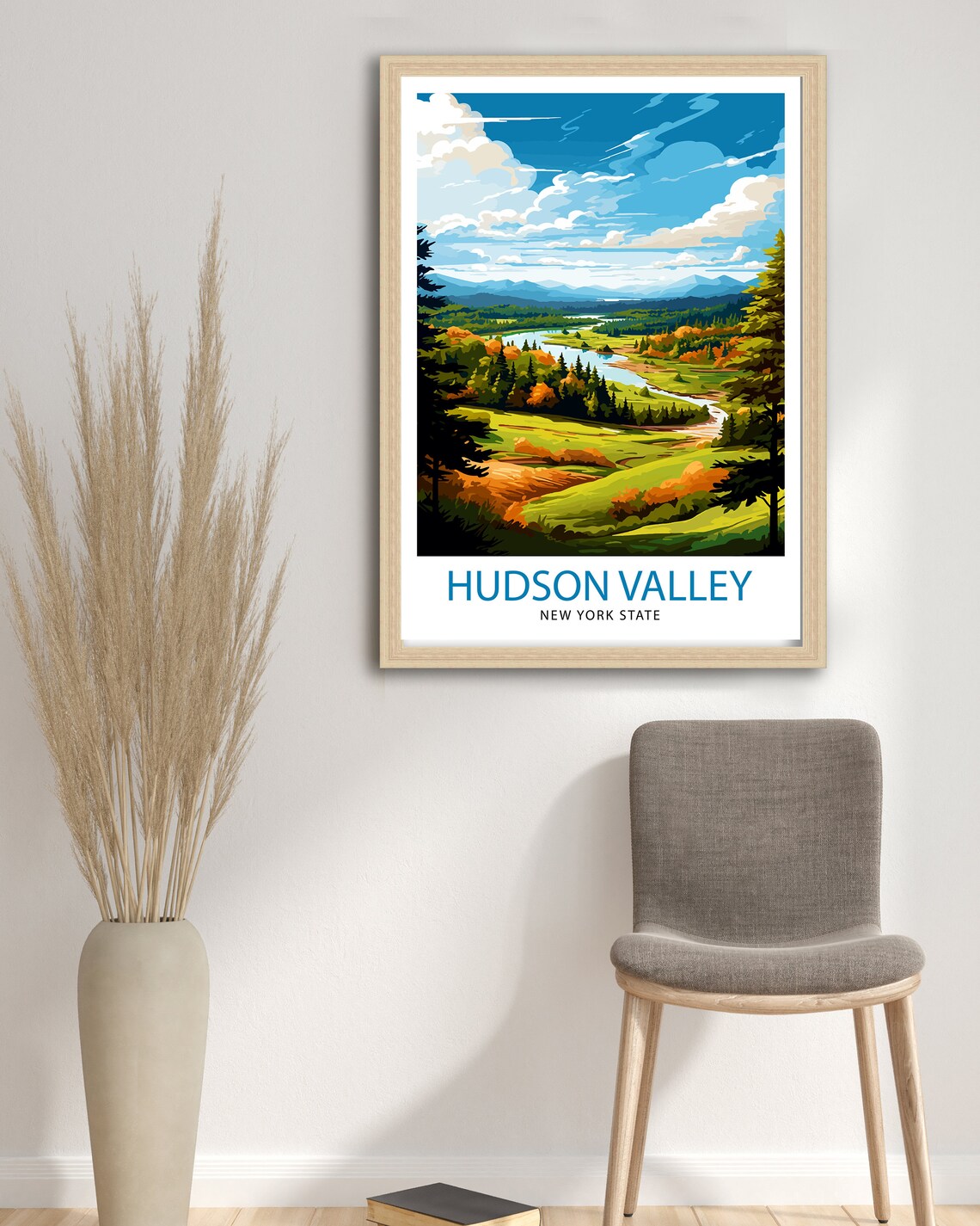 Hudson Valley New York Travel Poster, Upstate View - Image 3