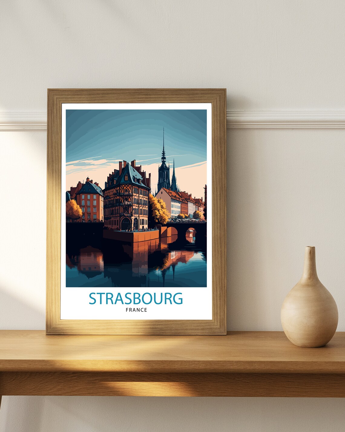 Strasbourg France Travel Poster, European Wall Decor - Image 3