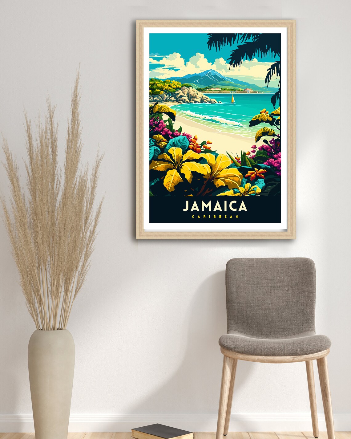 Jamaica Caribbean Travel Poster, World & Cultural Art - Image 3